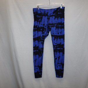 ALO YOGA Cobalt Blue Black Abstract Leggings  L